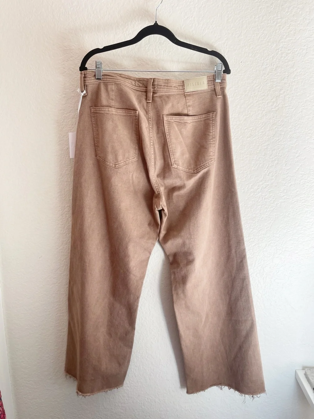 Pistola Penny Vrop High-Rise Wide Leg Jeans in Taupe